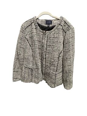 Lands' End Black and White Tweed Blazer